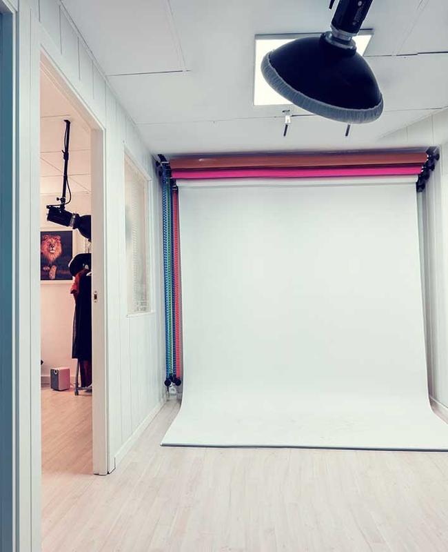 Plató del estudio fotográfico en Madrid