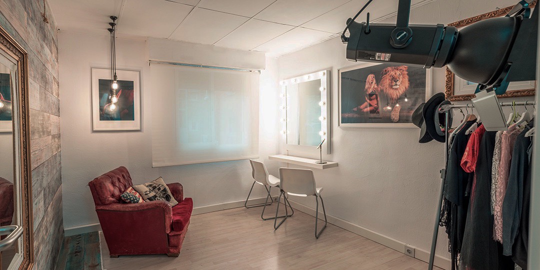 Camerino del estudio fotográfico